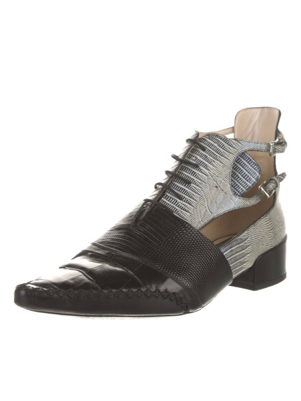 Dior Black and Silver Cutout Loafers - Picture 2 of 5
